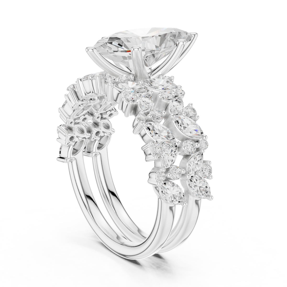 The Trinity Engagement Ring - angle 1