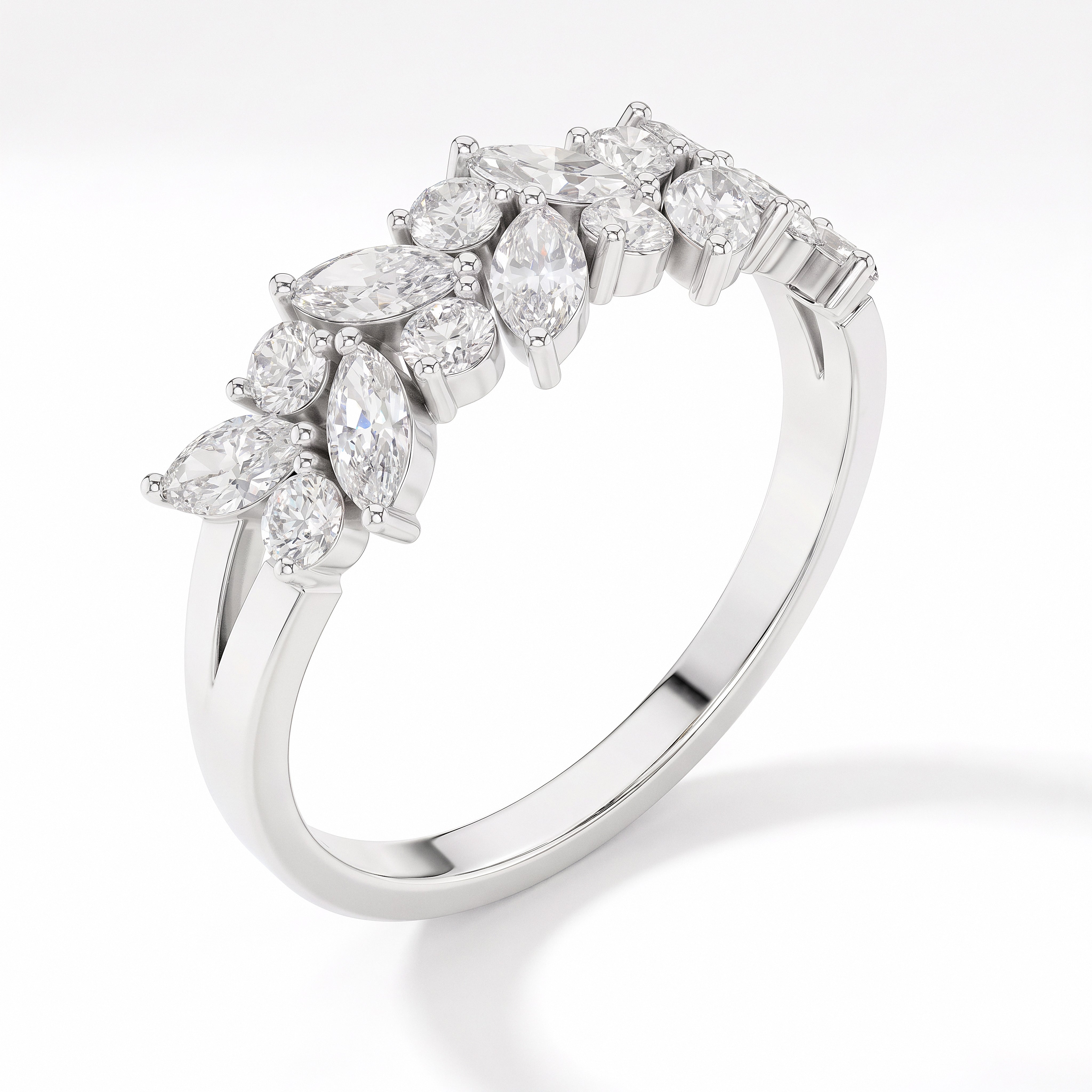 The Vivian Cluster Ring - angle 6