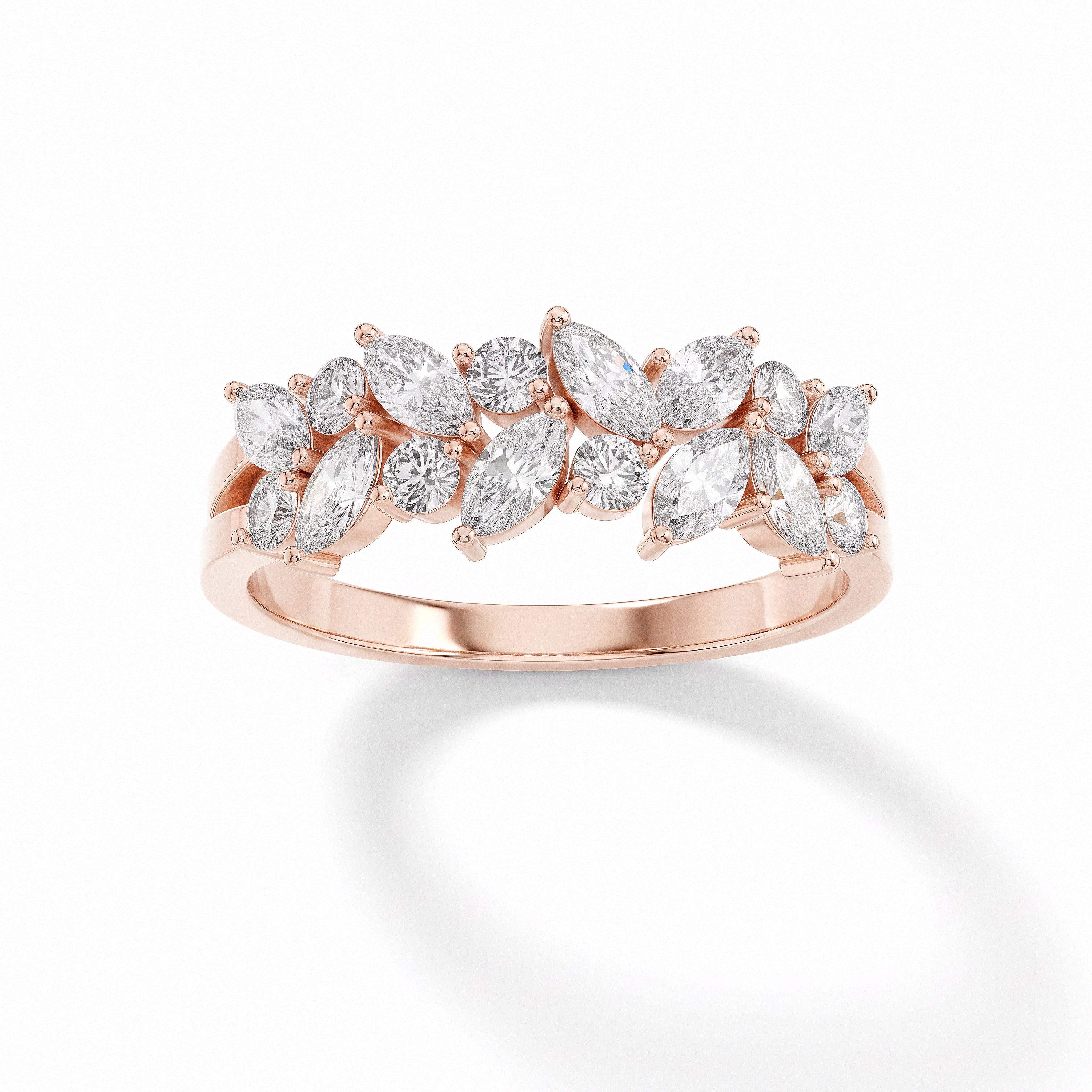 The Vivian Cluster Ring - angle 1