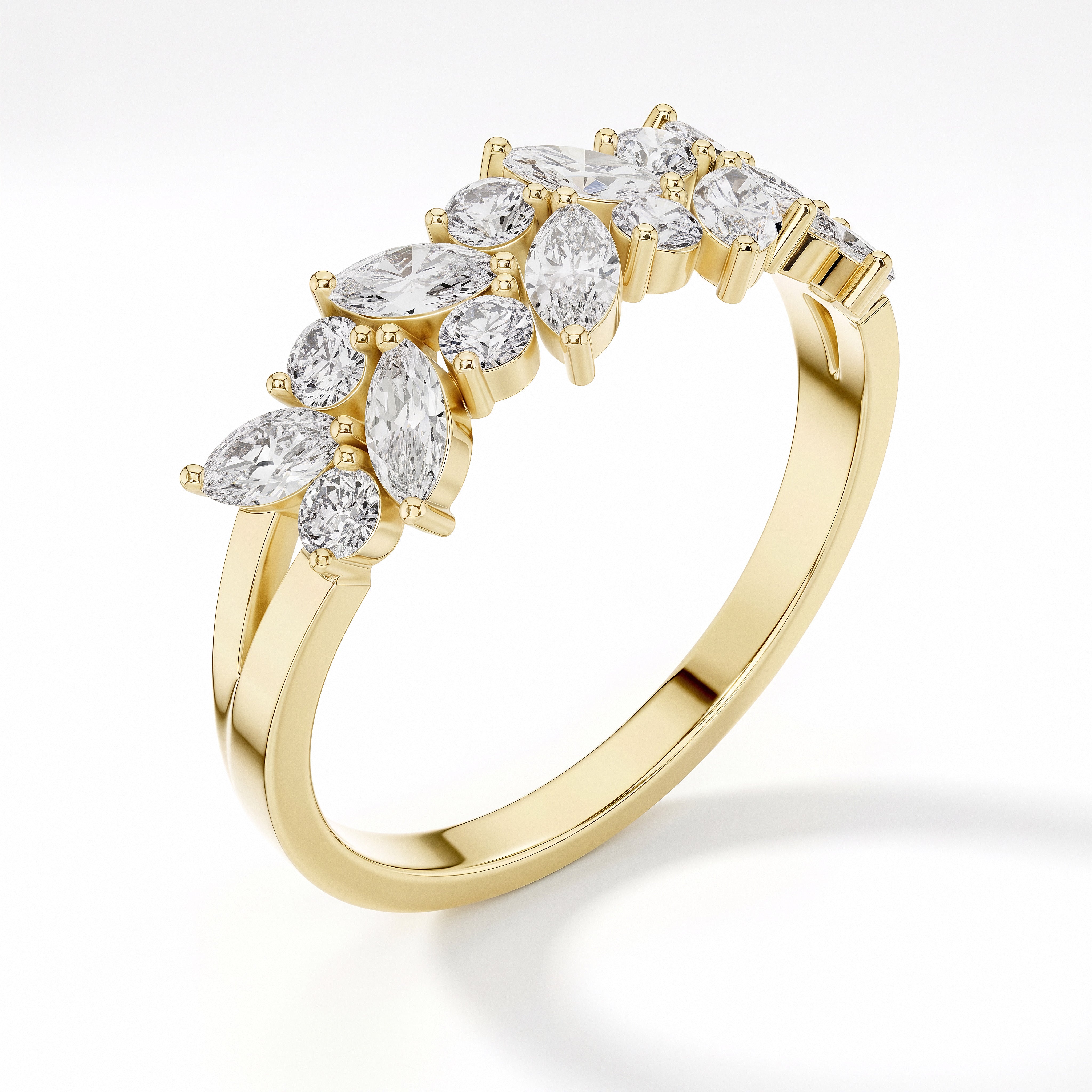 The Vivian Cluster Ring - angle 5